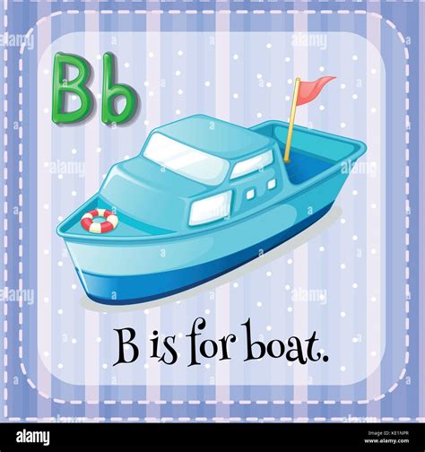Flashcard Alphabet Boat Illustration Hi Res Stock Photography And