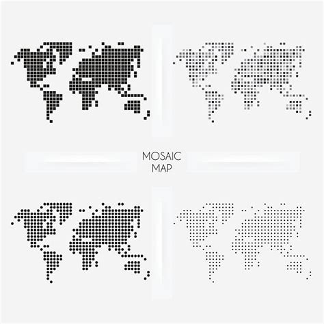 World Map Square Dots Illustrations Royalty Free Vector Graphics