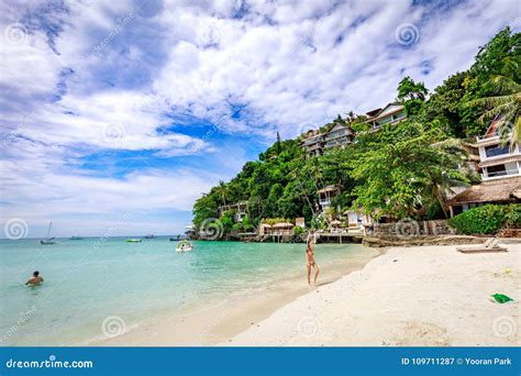 Diniwid Beach View White Sand Beach In Boracay Island In The