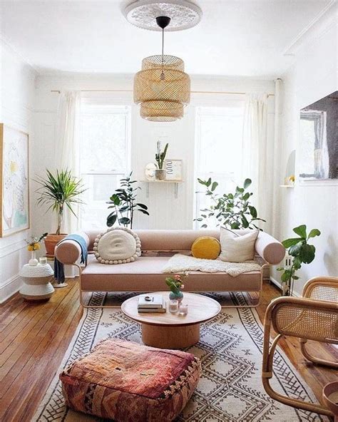 Minimalist Style Living Room Boho Interior Decorating Decor Tips
