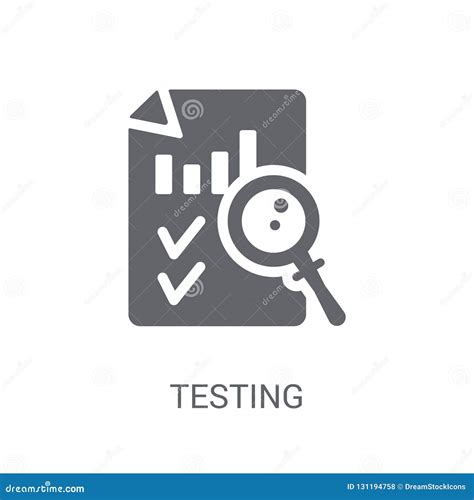 Testing Icon Trendy Testing Logo Concept On White Background Fr Stock