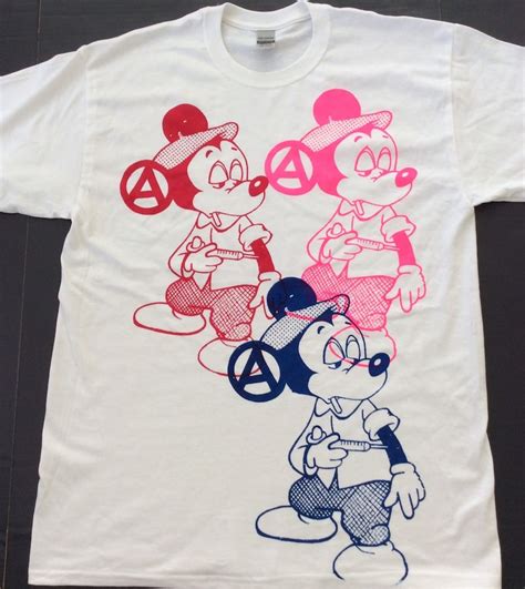 Punk Adult Cartoon Mickey Mouse Junkie Tshirt Vintage Etsy