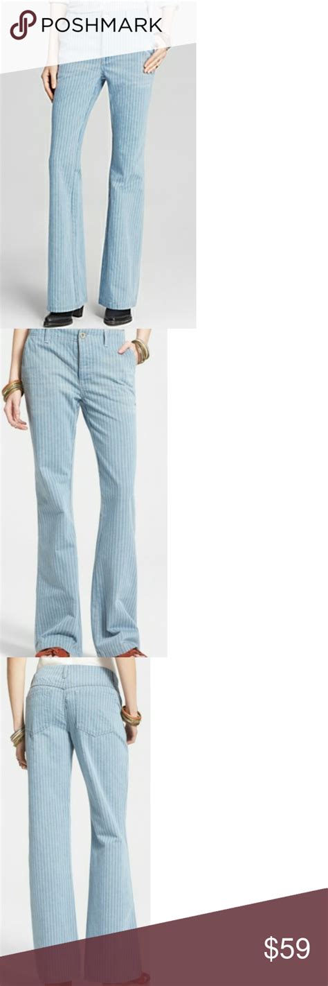🆕free People Railroad Stripe Flare Jeans Fashion Clothes Design