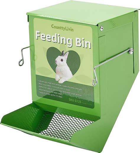 Little Giant Steel Small Animal Feeder With Lid Pet Lodge