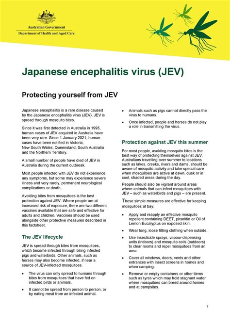 Japanese Encephalitis Virus Protecting Australians From Jev
