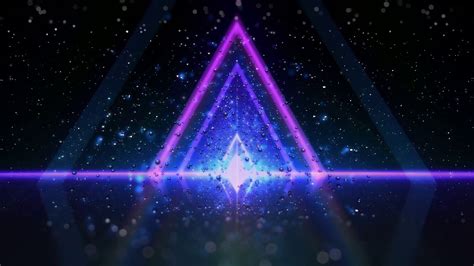 4k Soft Space Triangle Glow Relaxing Motion Background Slow Live Wal