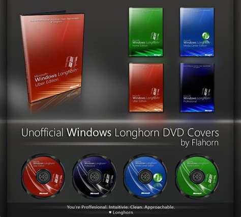 An Image Of Windows Longhorn Dvd Covers By Flahorn On Devisyone