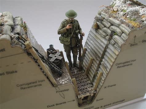 Detailed Military Models Of Wwi Trench Warfare By Andy Belsey