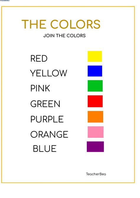 The Colors Worksheet