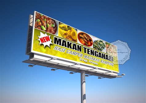 Banner spanduk backdrop baliho custom uk 2x1 m contoh warung. Banner : Makan Tengahari 3 Abdul | Cerita Along@Wawa@Erna