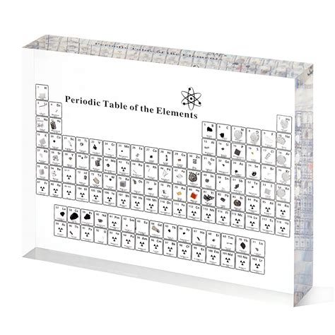 Buy Large Size Periodic Table With Real Elements Inside Inch