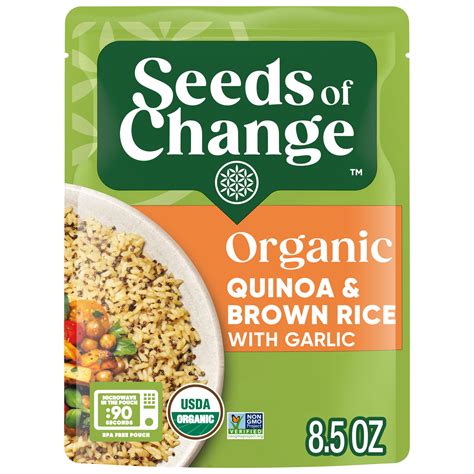 Seeds Of Change Organic Quinoa And Brown Rice With Garlic Organic Food