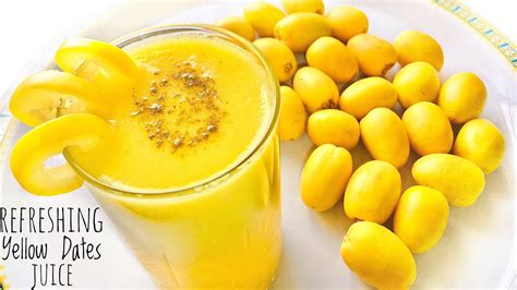 Raw Yellow Dates Juice Barhee Yellow Dates Drink Rich In Vitamins Minerals Fibrous