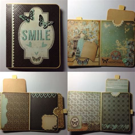 Mini Album Made From A Manila Folder And Kaiser Craft Paper Paper