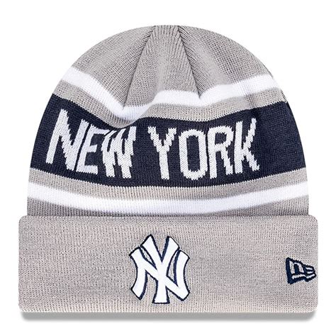 New York Yankees New Era Mlb Team Outline Thin Knit Beanie Grey Us