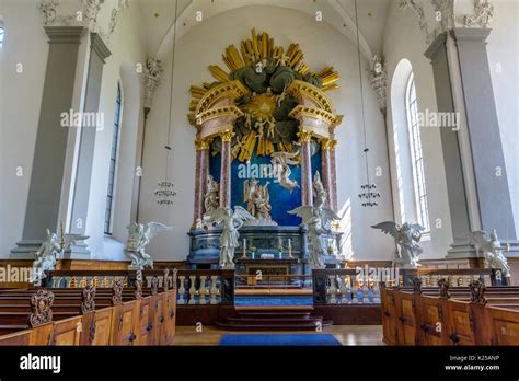 The Interior Of Church Of Our Saviour In Copenhagen Denmark Stock
