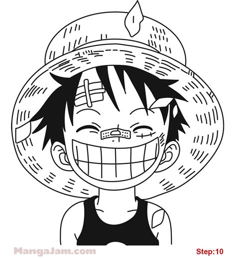 How To Draw Luffy As A Kid From One Piece Manga Anime