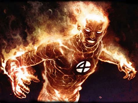 Human Torch Comics Superheroes Fantastic Four Marvel Hd Wallpaper