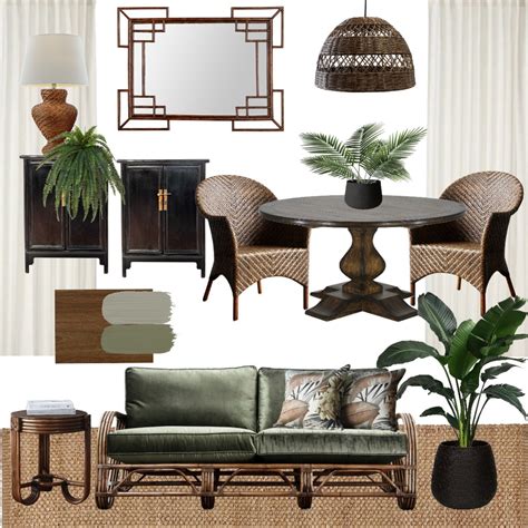 British Colonial Lounge Room Interior Design Mood Board By Home Of