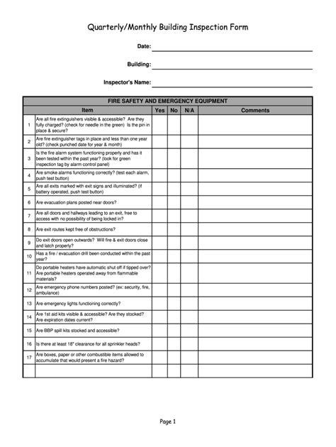 Building Inspection Checklist Pdf Fill Online Printable Fillable