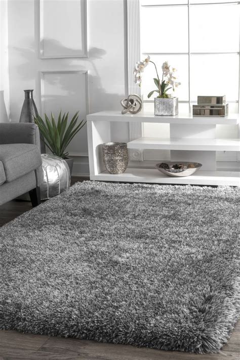 Look through gray carpet pictures in different colors and. Terrace Fluffy Speckled Shag Gray Rug | Rugs in living ...