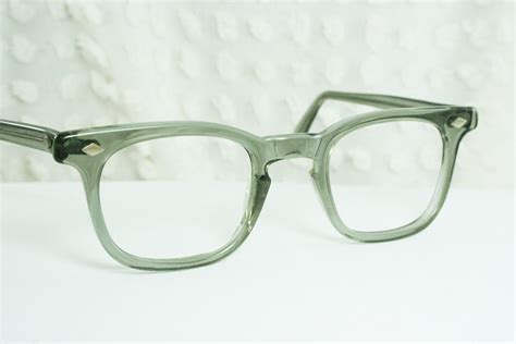 Vintage 50s Glasses 1950s Mens Eyeglasses Clear By Diaeyewear