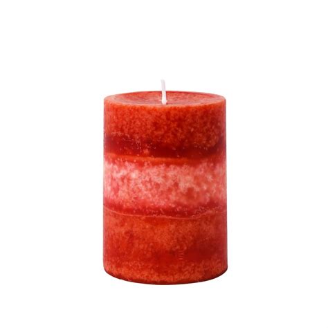 3 X 4 Inch Tritone Red Scented Pillar Candle