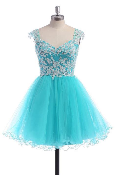 Gorgeous Baby Blue Lace Homecoming Dressprom Dressgraduation Dress