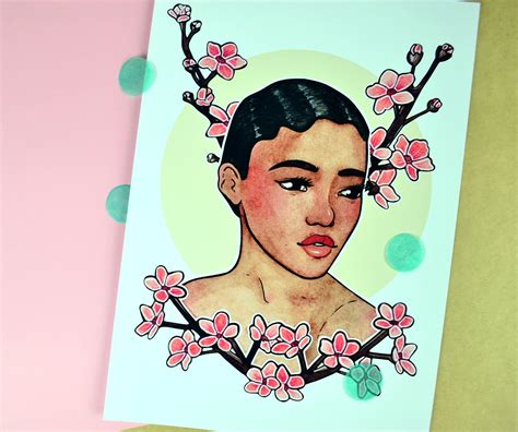 Cherry Blossom Art Print Etsy