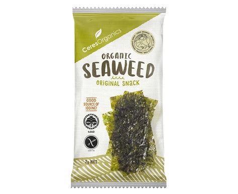 2 X 8pk Ceres Organics Organic Seaweed Snack Au