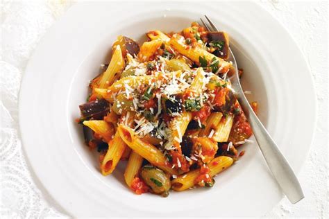 Unhealthy eating habits are one of the major contributors to high cholesterol and eating the right foods will help you get your health back on track. Penne with eggplant caponata