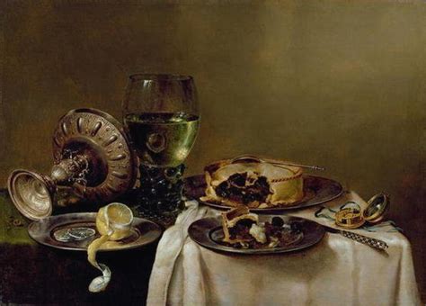 Still Life Of Food And Drink By Willem Claesz Heda My