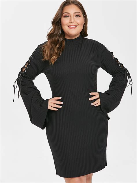 Aliexpress Buy Wipalo Women Plus Size Ribbed Bodycon Knit Dress