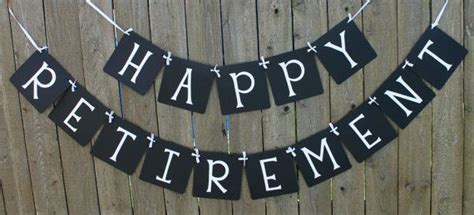 Make that the focal point of your party with this retirement cake complete with wine and cheese. Happy Retirement Banner (Retirement Party, Party, Banner, Sign, Party Decor, Party … | Happy ...