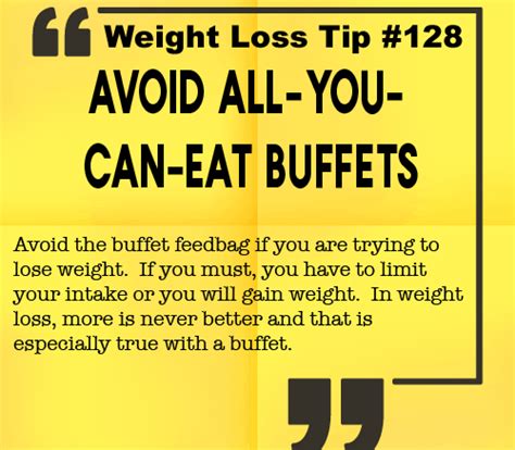 Weight Loss Tip Avoid All You Can Eat Buffets Walking Off Pounds