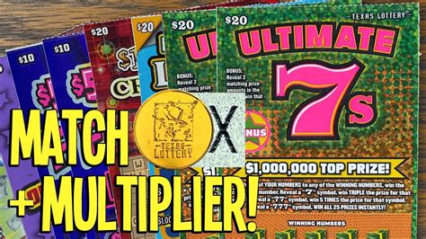 Match Multiplier 💰 2x 20 Ultimate 7s 🔴 140 Texas Lottery Scratch Offs Youtube