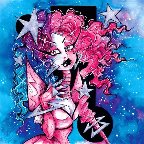 Galaxy Girl Art Print Etsy