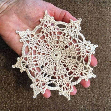 Beige Crochet Doily Pequeños Doilies Coasters Doily Crochet Etsy