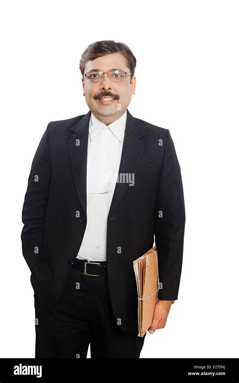 Indian Adult Man Lawyer Standing Pose Stock Photo Alamy