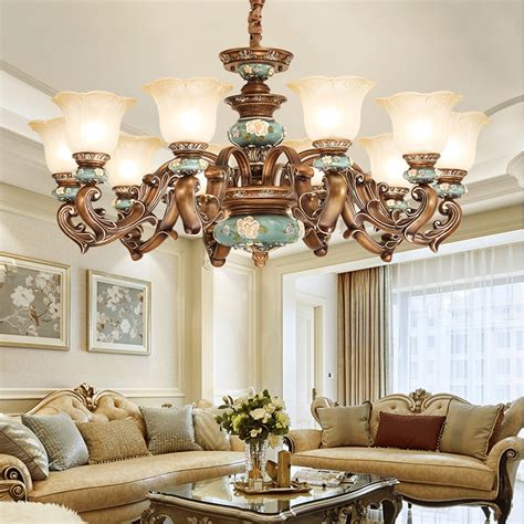 Check spelling or type a new query. European Chandelier Lighting Living Room led Lamp Art ...