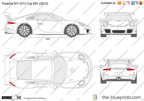 The Vector Drawing Porsche 911 Gt3 Cup 991