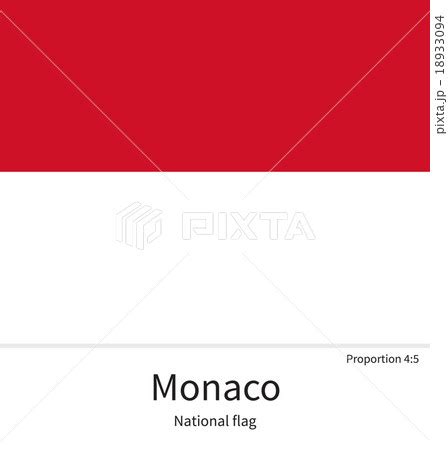 National flag of Monaco with correct proportionsのイラスト素材 PIXTA