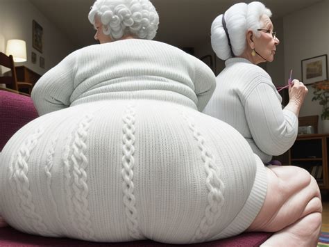Image Ai White Granny Big Booty Wide Hips Knitting