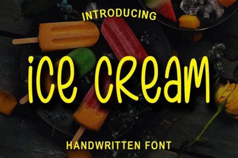 Ice Cream Font Font Canyon