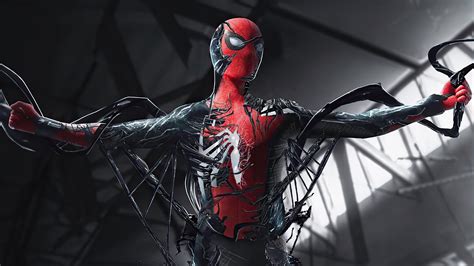 2048x1152 Spider Man Turning Into Venom Wallpaper2048x1152 Resolution