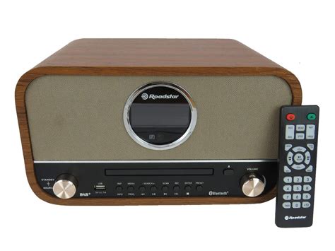 Roadstar Hra 1782ndbt Wooden Fmdab Radio With Cd Player Bluetooth