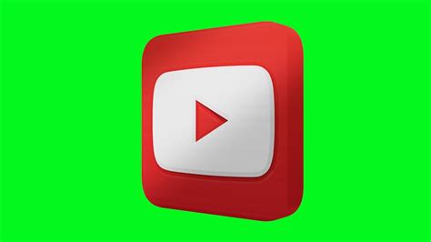 Youtube Logo Green Screen Animated 3d Youtube