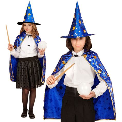Zauberer Kostüm Set Kinder Magier Umhang mit Hut 14 95