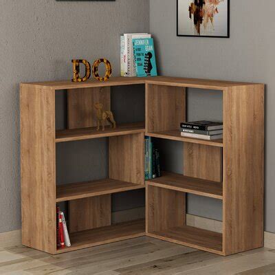 Tribesigns corner shelves, 5 tier corner bookshelf and bookcase rustic corner storage shelf unit indoor plant stand for living room, home office, kitchen, small space (brown). Corner Bookcases You'll Love | Wayfair.co.uk