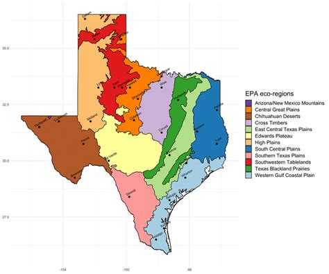 Location Of 30 Grid Cells Used In This Study Over A Layer Of Texas